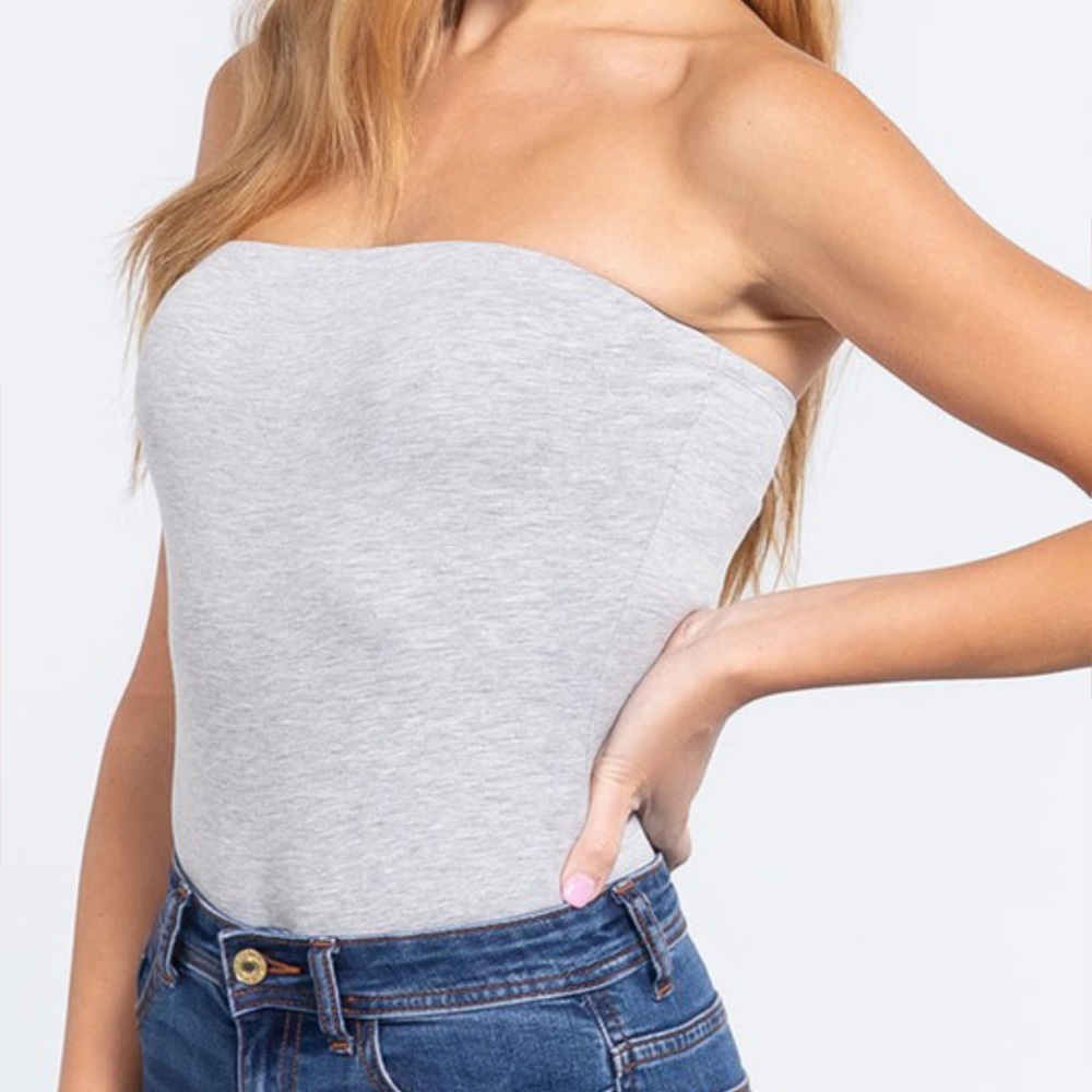 VERONICA GRAY STRAPLESS BODYSUIT